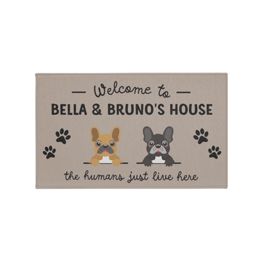Personalized Welcome to Pet Name's House Custom Doormat