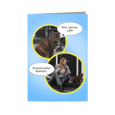 Personalized Funny Mom and Pet Photo Mother’s Day Greetings Card