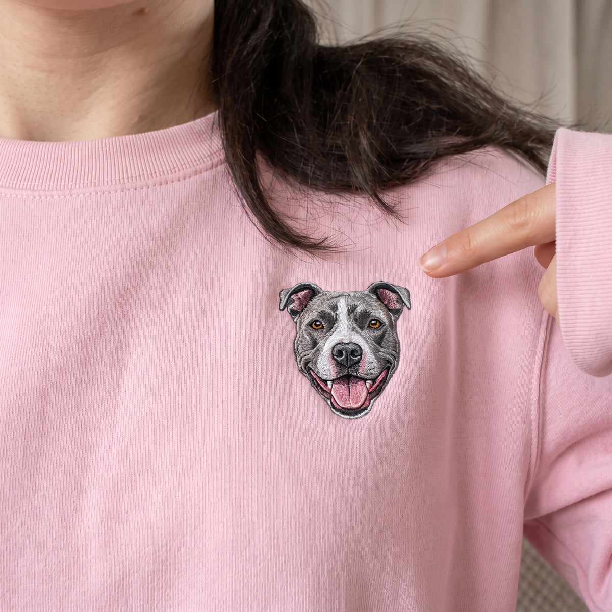 Custom Embroidered Pet Face Sweatshirt