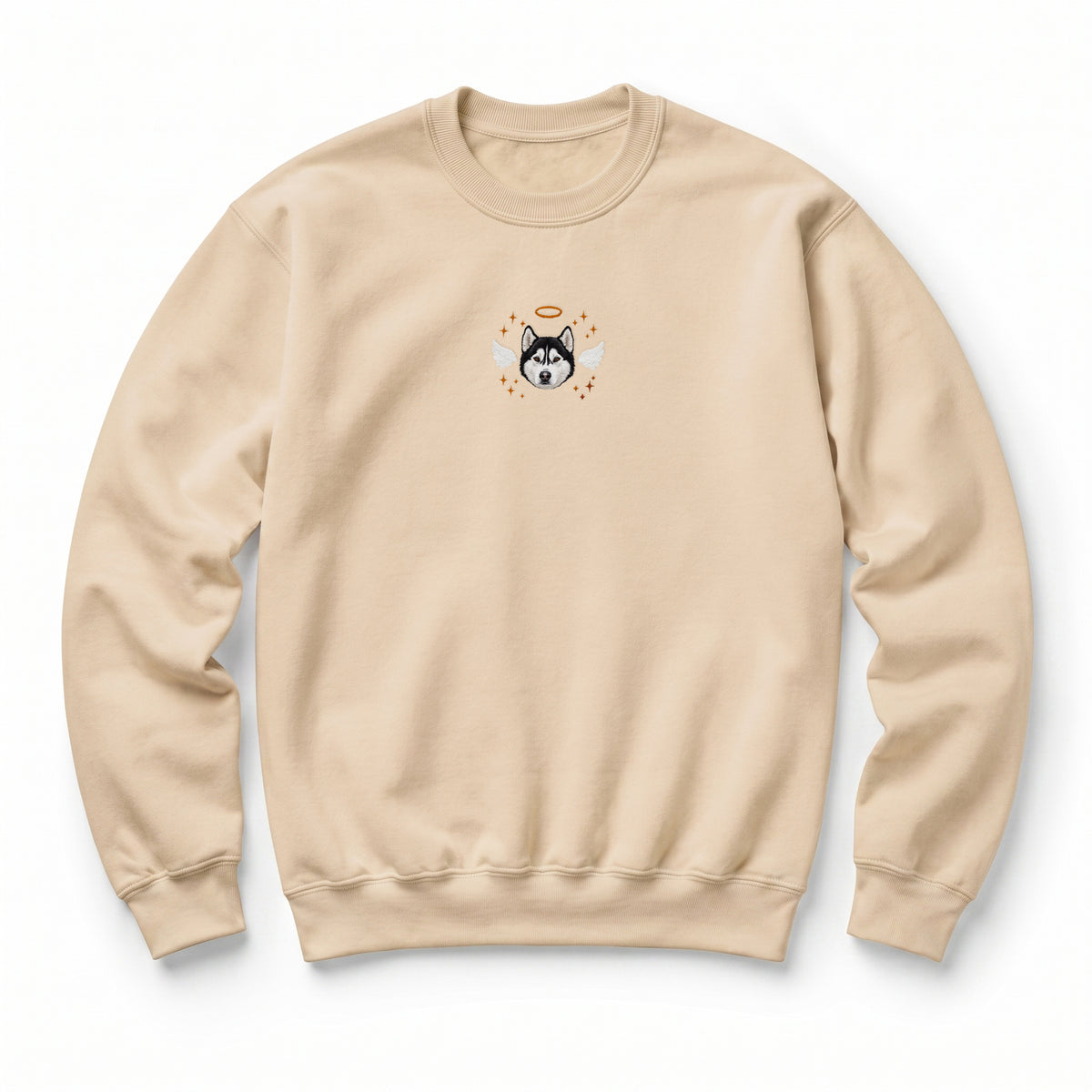 Custom Pet Memorial Sweatshirt with Embroidered Pet Portrait
