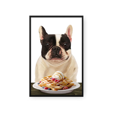Custom Pet with Waffles Portrait - Framed Poster