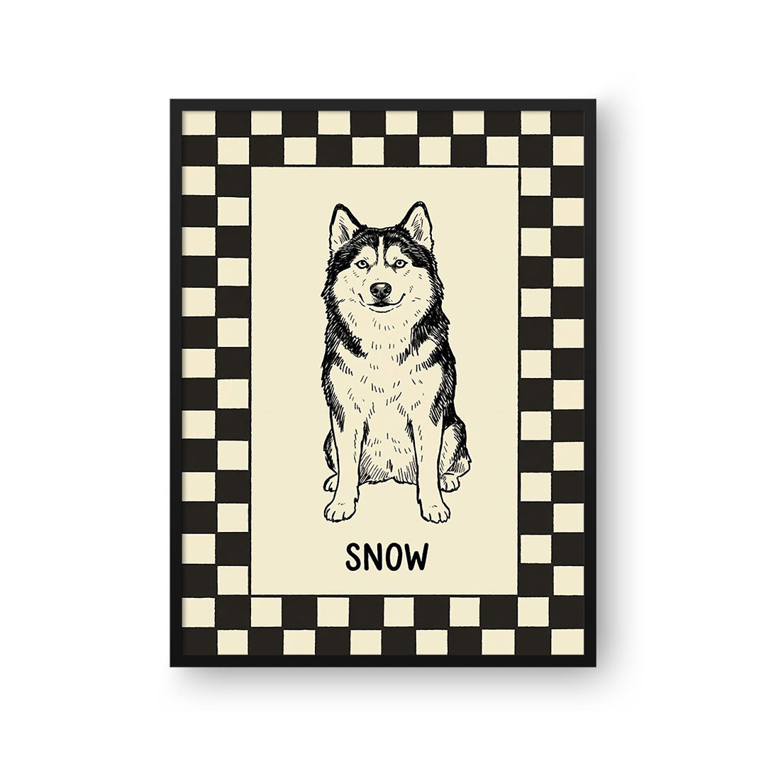 Checkered Pet Portrait