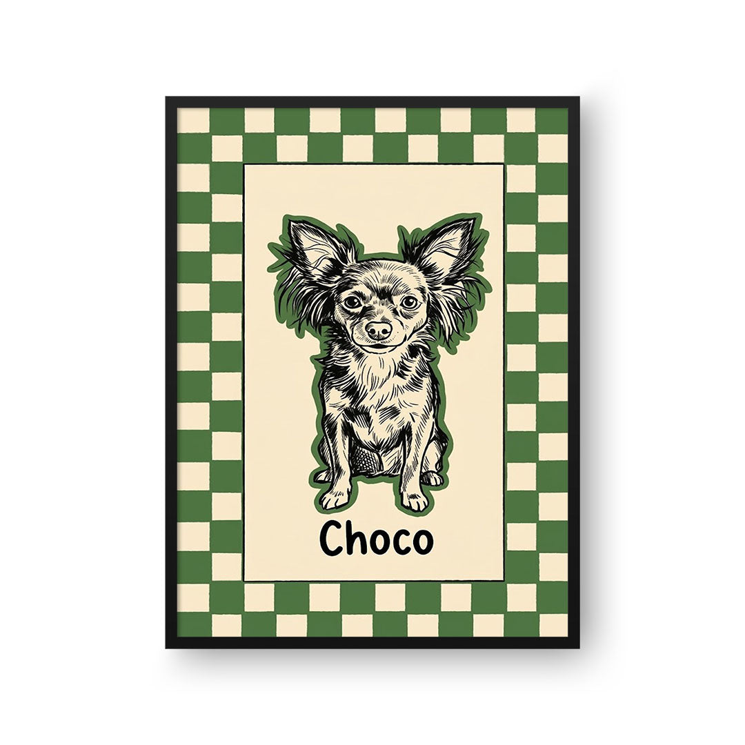 Checkered Pet Portrait