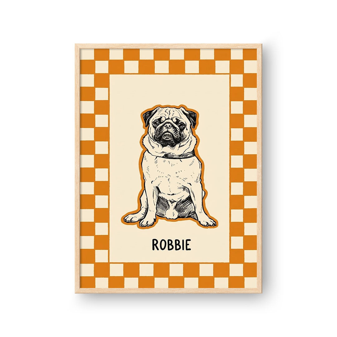Checkered Pet Portrait