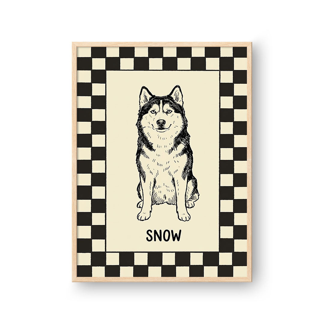 Checkered Pet Portrait
