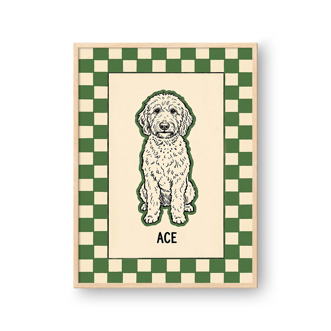 Checkered Pet Portrait