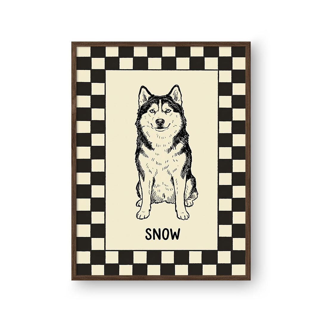 Checkered Pet Portrait