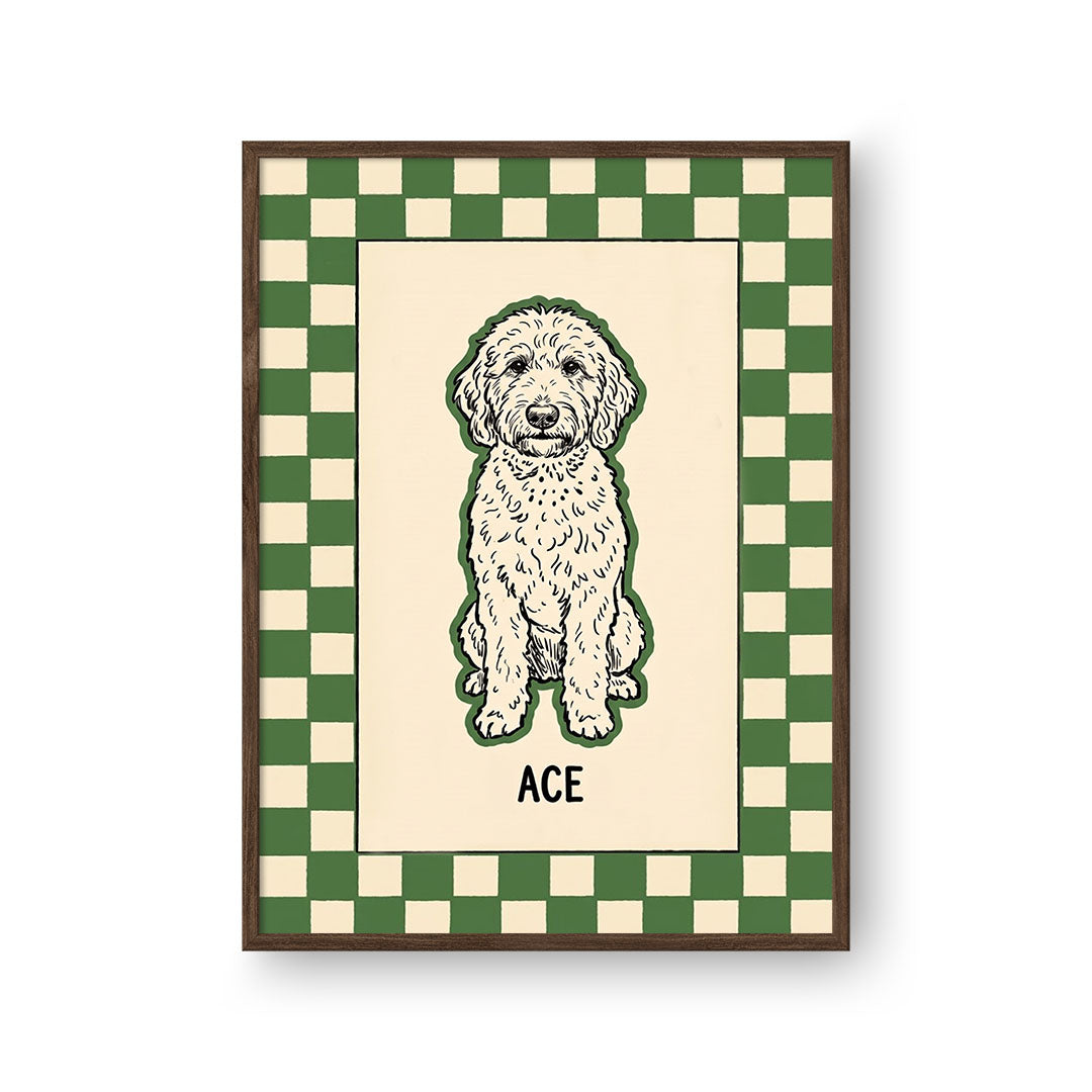 Checkered Pet Portrait