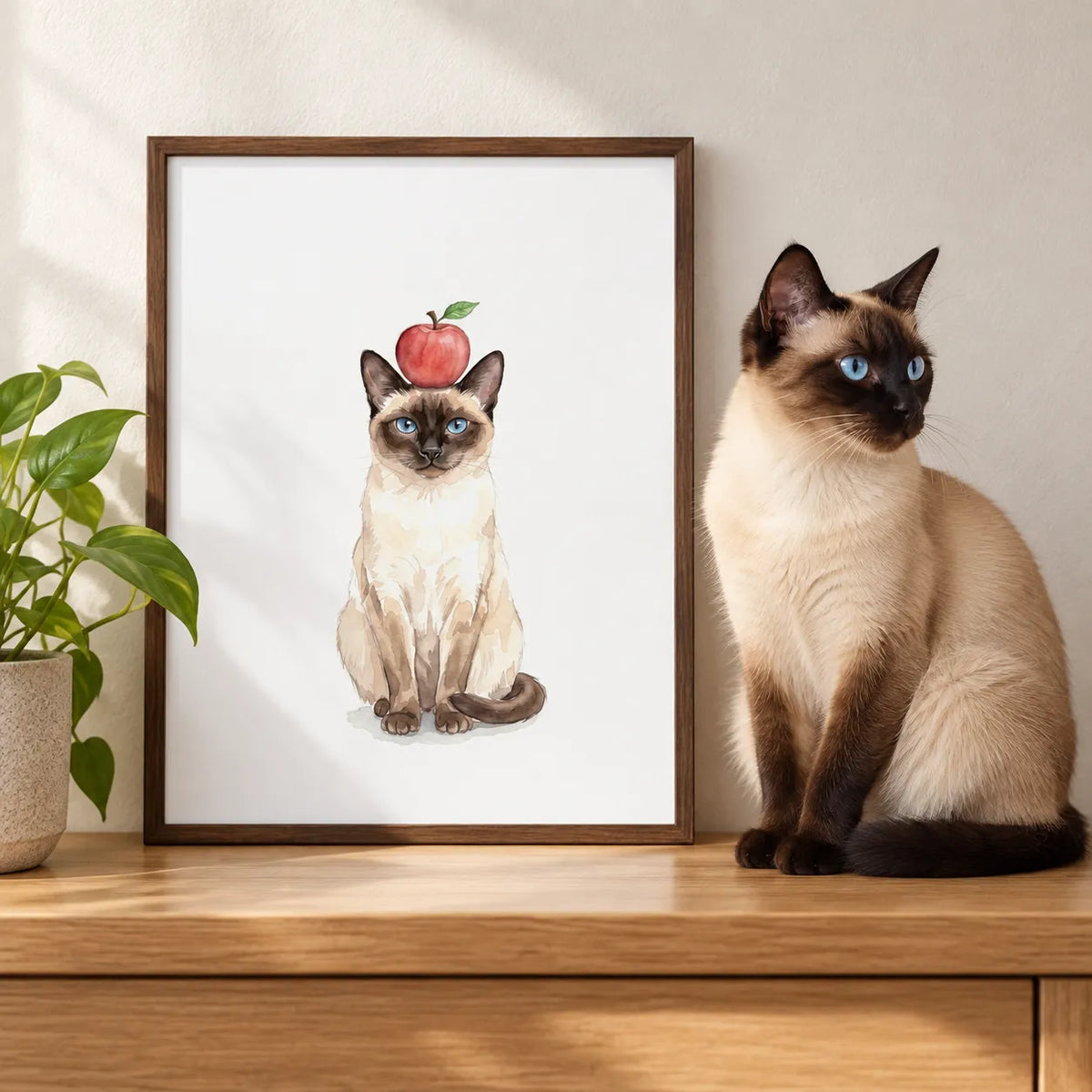 Balancing Apple Pet Portrait