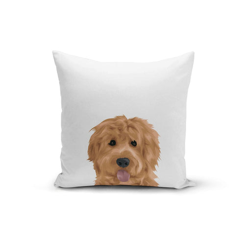 Crown and Paw - Throw Pillow Modern Pet Face Throw Pillow - One Pet 14" x 14" / Without Name