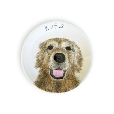 Custom Hand Painted Pet Portrait Ceramic Plate