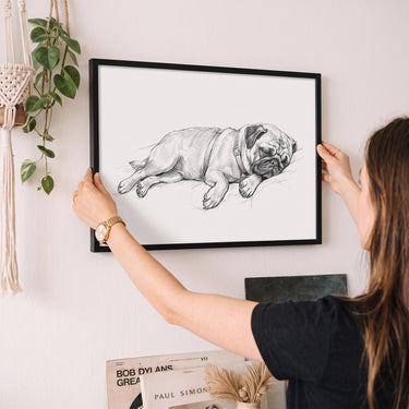 Sleeping Sketch Pet Portrait