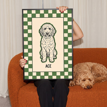 Checkered Pet Portrait