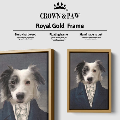 Crown and Paw - Canvas The Aristocrat - Custom Pet Canvas 8" x 10" / Gold