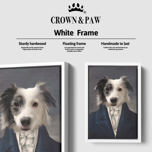 Crown and Paw - Canvas The Aristocrat - Custom Pet Canvas 8" x 10" / White