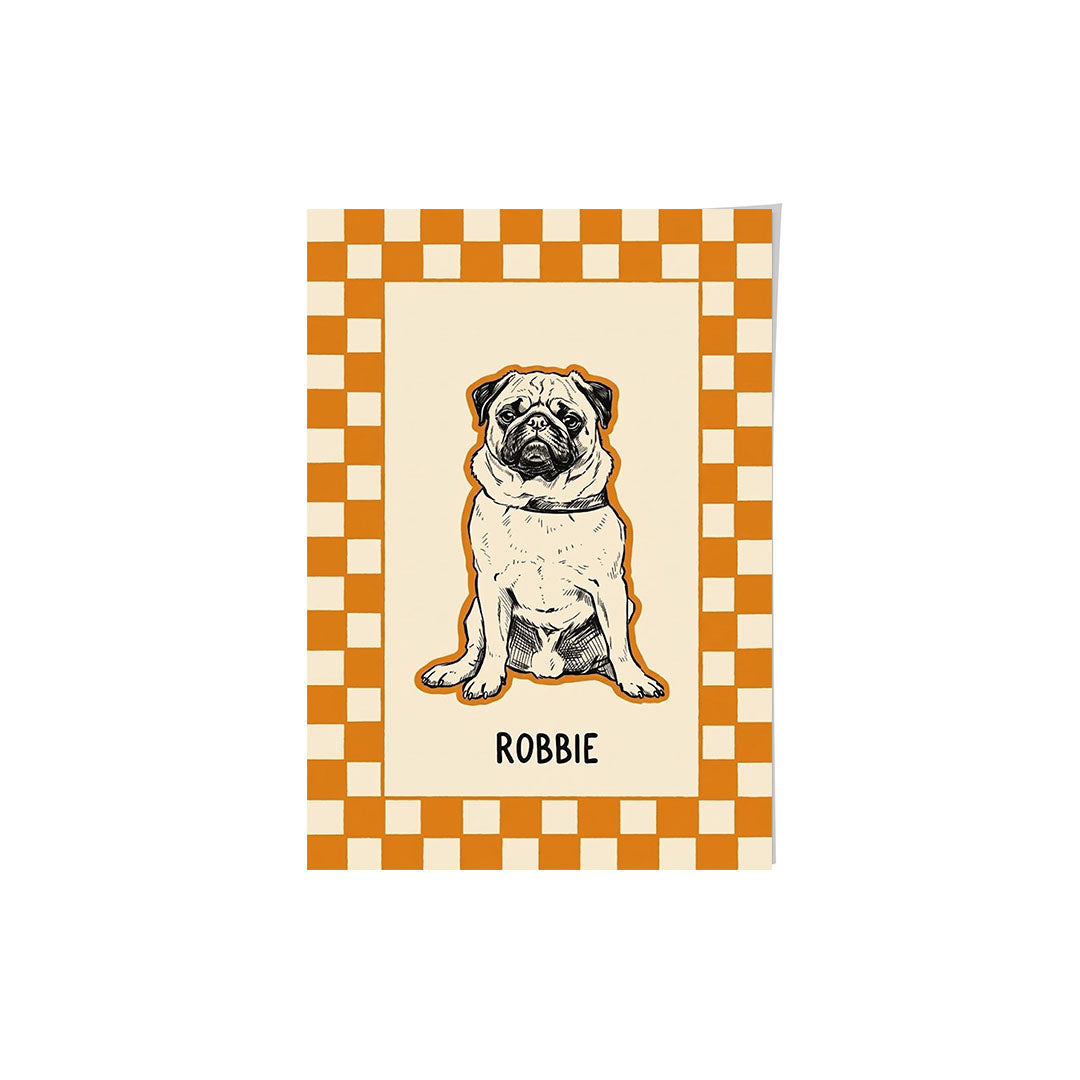 Checkered Pet Portrait