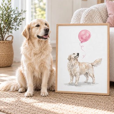 Watercolor Balloon Pet Portrait