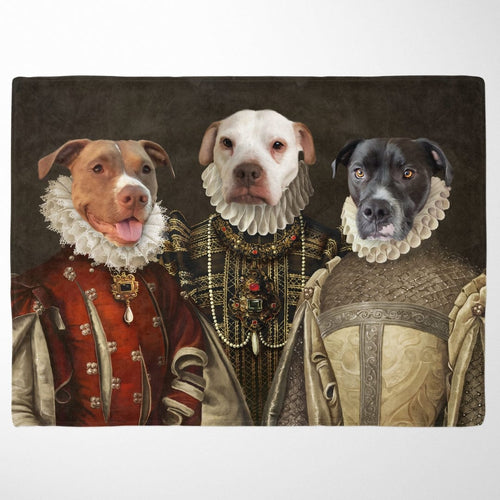 Crown and Paw - Blanket The Three Queens - Custom Pet Blanket