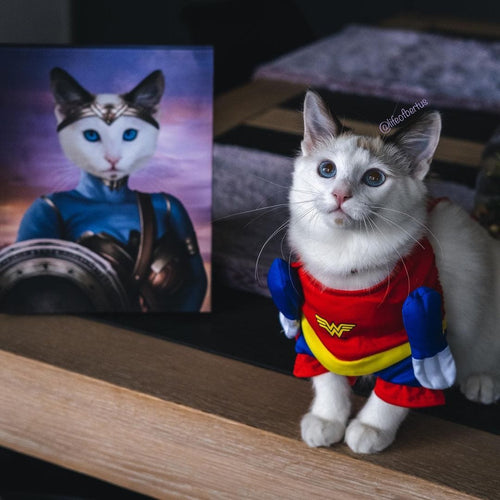 Crown and Paw - Canvas The Super Princess - Custom Pet Canvas