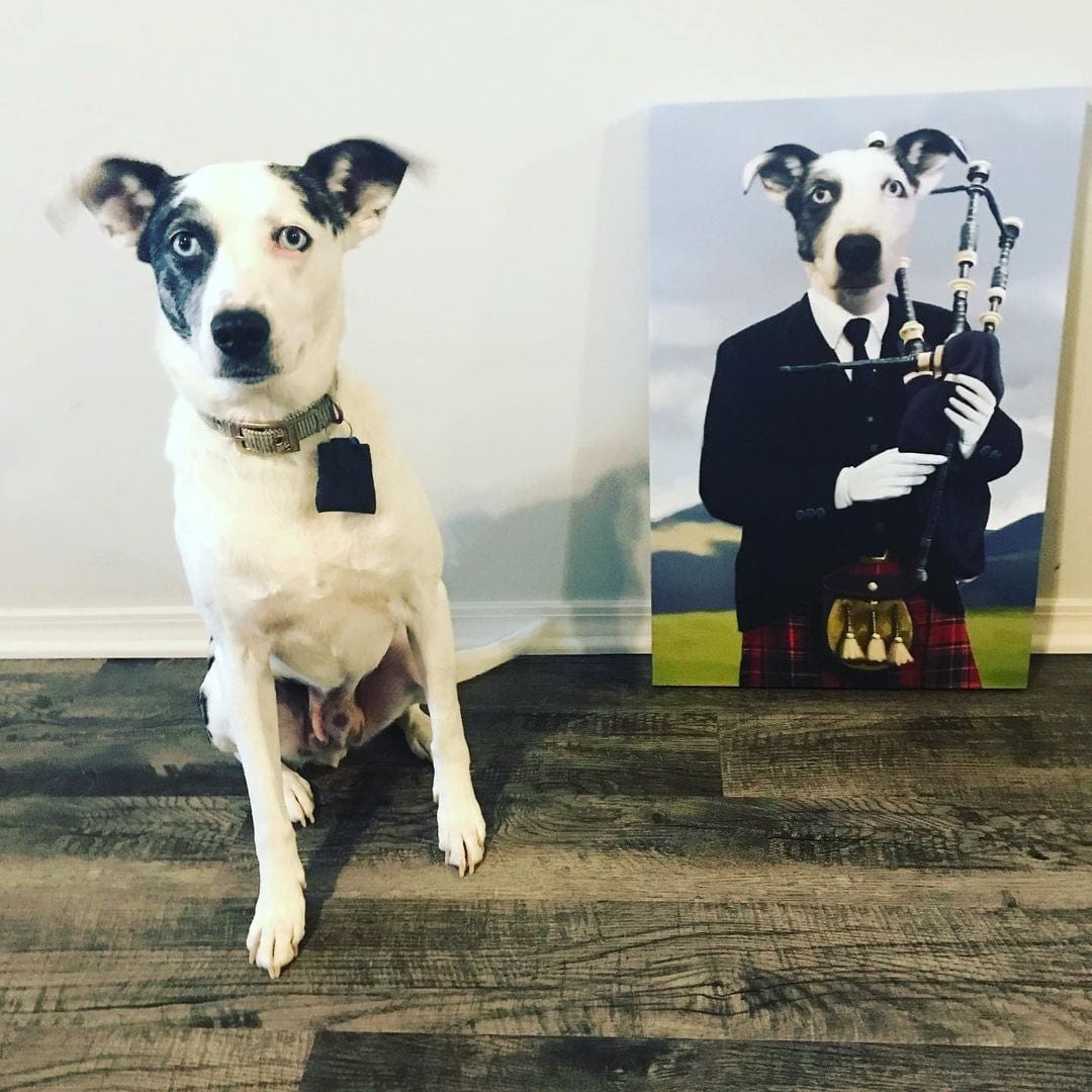 The Bagpiper - Custom Pet Canvas