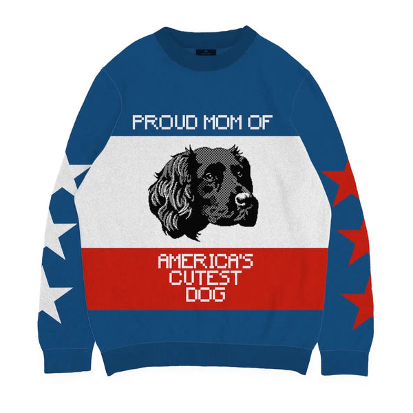 Limited Edition! 4th of July Proud Dog Mom Knitted Sweater