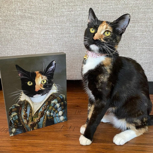 Crown and Paw - Canvas The Sapphire Queen - Custom Pet Canvas
