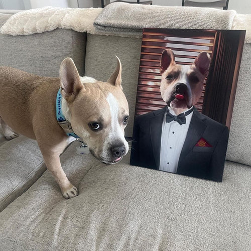 Crown and Paw - Canvas The Mobster - Custom Pet Canvas
