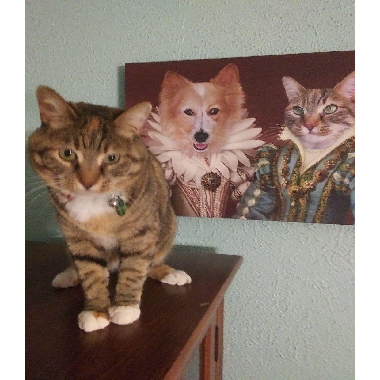 The Queen and Sapphire Queen - Custom Pet Canvas