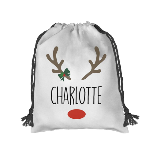 Christmas Sack - Black Drawstring Mock Up - Base Image