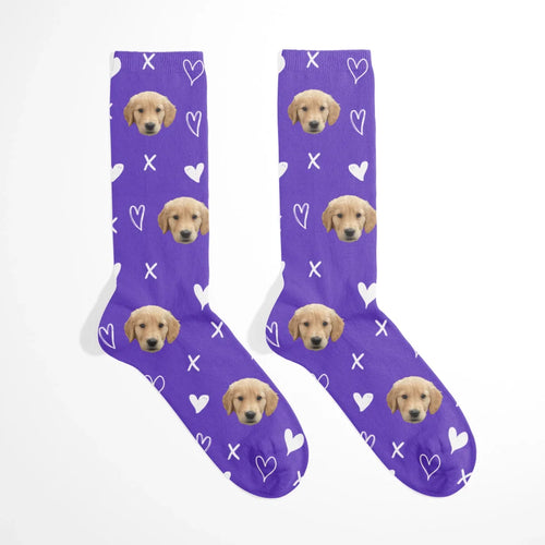 Hugs and Kisses Pet Face Socks