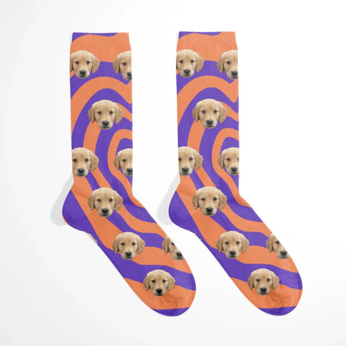 Personalized Illusion Pattern Pet Face Socks