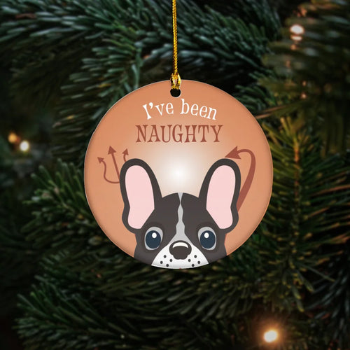 Personalized Pet Breed Naughty List Ornament