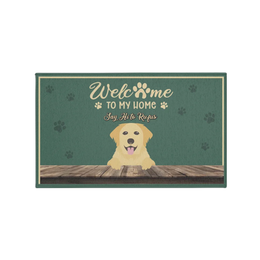 Personalized Welcome To My Home Pet Face Doormat