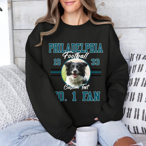 Personalized Football Fan Custom Photo Sweatshirt