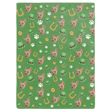 Personalized St. Patrick's Day Custom Pet Photo Blanket