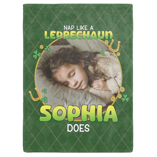 Personalized St. Patrick's Day Custom Photo Blanket