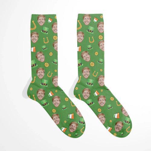 Personalized St. Patrick's Day Custom Face Socks