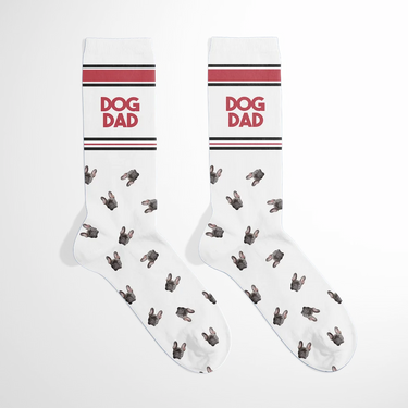 Personalized Retro Dog Dad Pet Face Socks