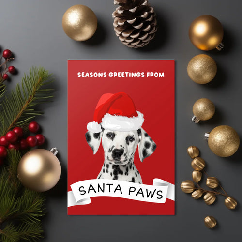 Greetings Card 3.5 X 5 Vertical Christmas Mock Up