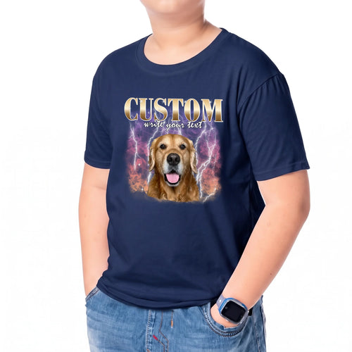 Lifestyle Youth TShirt Mock Up - Light Blue