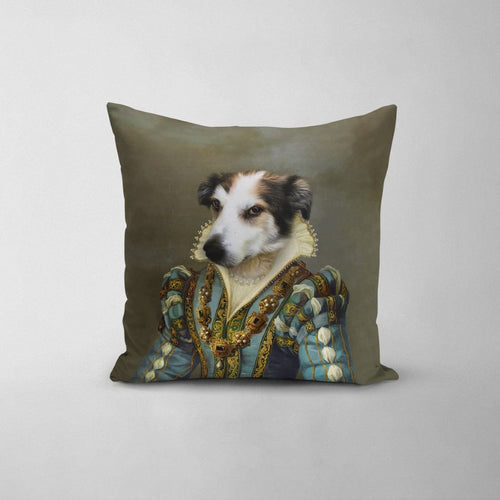 Crown and Paw - Throw Pillow The Sapphire Queen - Custom Throw Pillow