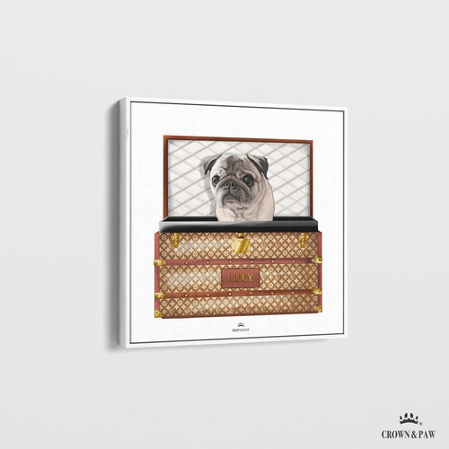 Crown and Paw - Canvas Classic Luxury Trunk Pet Portrait
