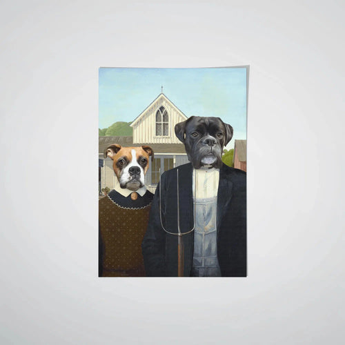 Crown and Paw - Poster The American Gothic - Custom Pet Poster 8.3" x 11.7" / Unframed
