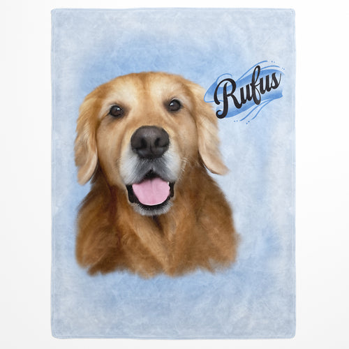 Retro Graffiti Pet Photo Blanket - One Pet