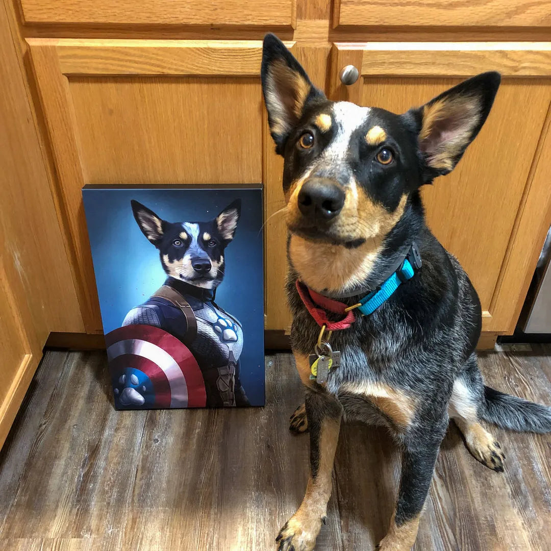 Captain Pawmerica - Custom Pet Canvas