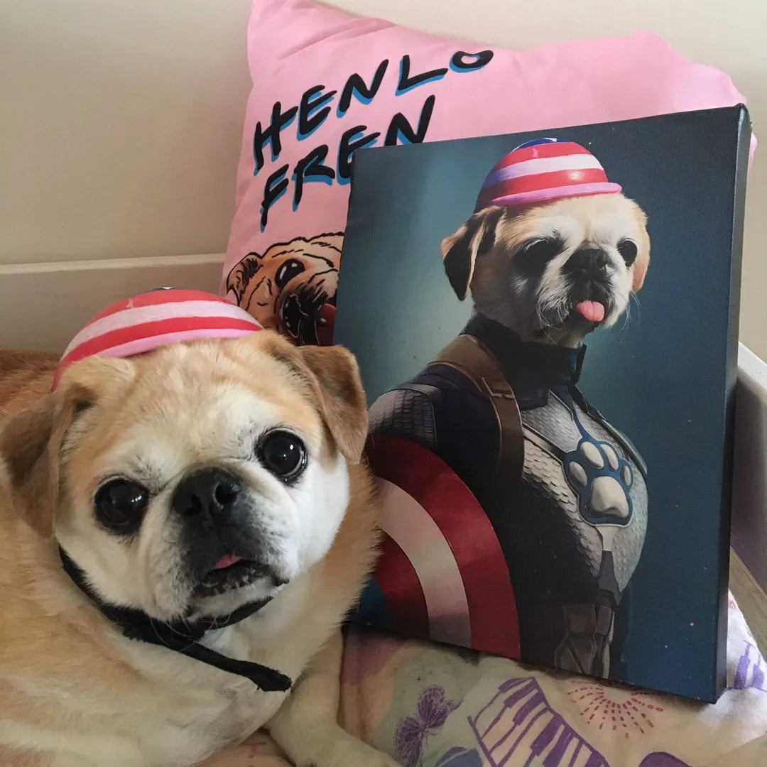 Captain Pawmerica - Custom Pet Canvas