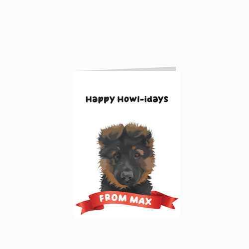 Happy Howlidays Christmas Cards - Custom Pet Greetings Cards
