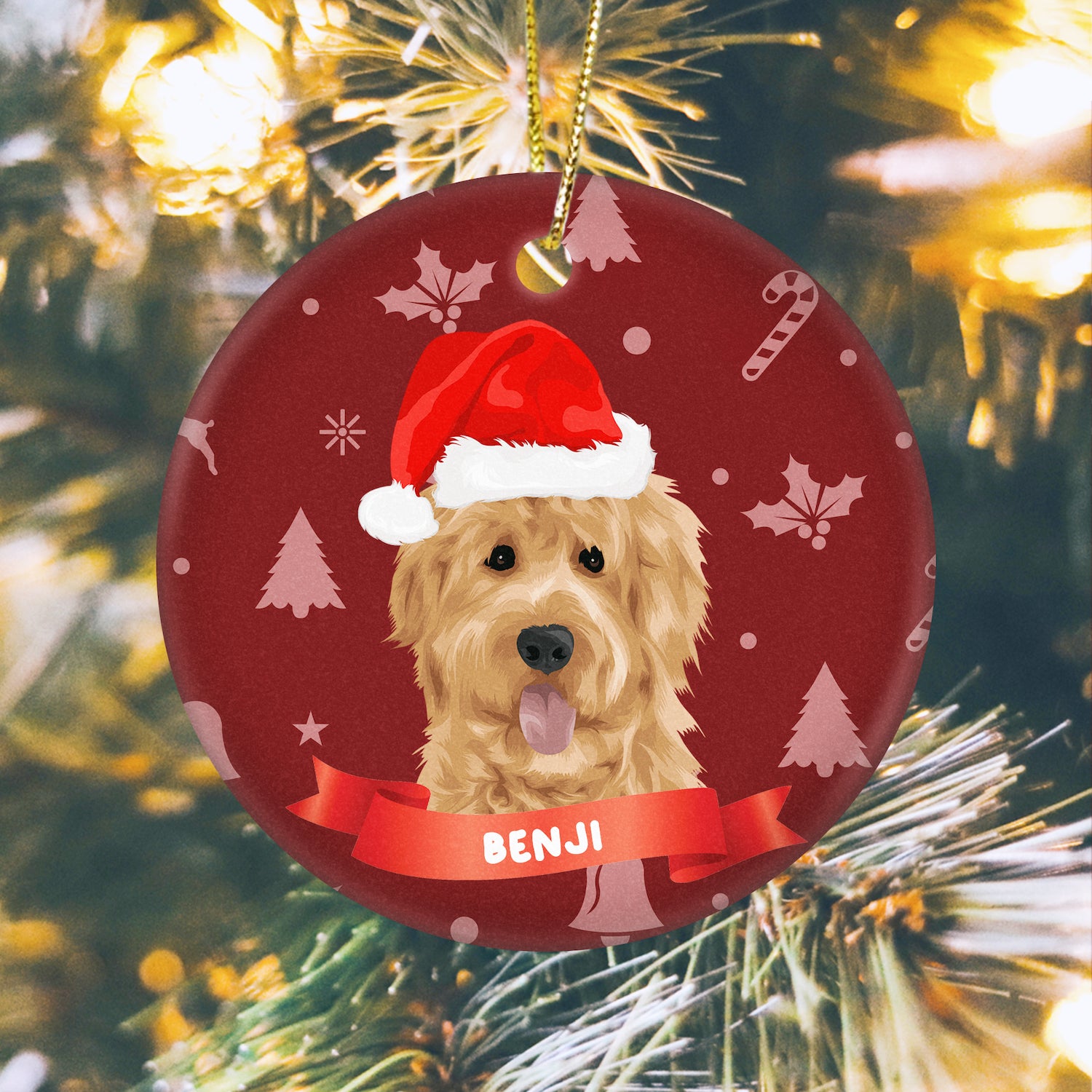 Christmas Pattern Ornament - Custom Christmas Gifts