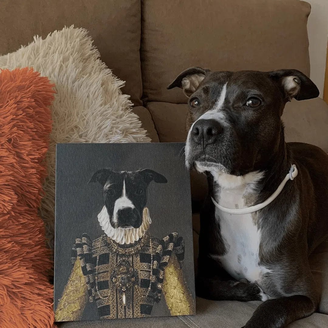 Crown and Paw - Canvas The Dame - Custom Pet Canvas