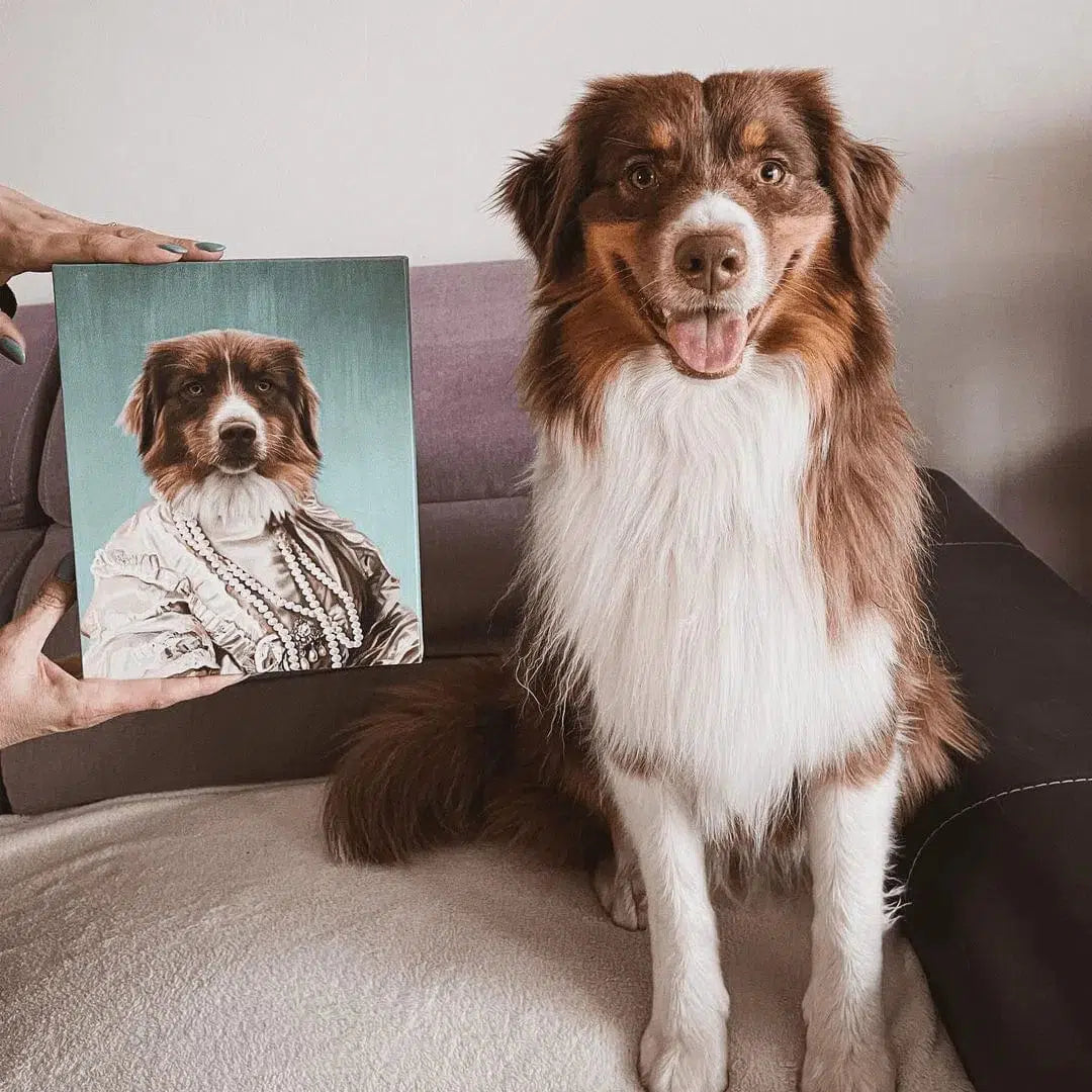 Crown and Paw - Canvas The Queen Regent - Custom Pet Canvas